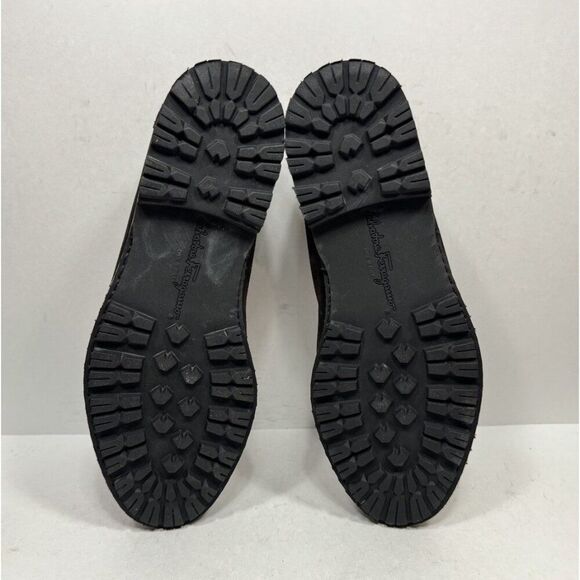 Salvatore Ferragamo Geneva Brown Shoes Gancini Silver Bit Loafers Mens Sz 9.5 EE - Picture 7 of 11